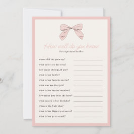 Klassisk Rosa Bow Hur bra vet du om duschspel? Inbjudningar