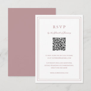Klassisk Rosa Elegant bröllop OSA Kort