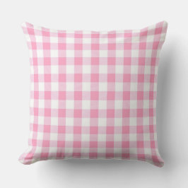 Klassisk Rosa Gingham Mönster Dekorativ kudde