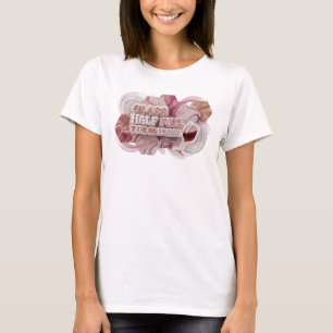 Klassisk Rosa GLASSET HALVFULLT TYP AV PERSON T Shirt