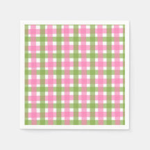 Klassisk rosa grön Gingham-fest