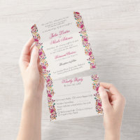 Klassisk Rosa Grön Gul Blommig Svan Fågel Bröllop
