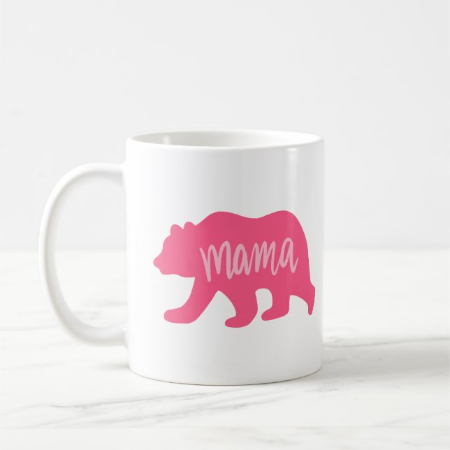 Klassisk Rosa Mamma Bear Mugg (Vänster)