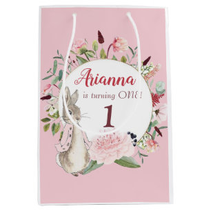 Klassisk Rosa Peter på Kaninens Blommigt Birthday