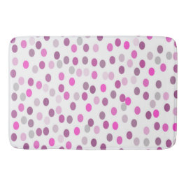 Klassisk Rosa Polka dots på vitt Badrumsmatta