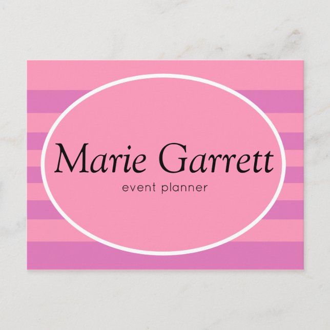 Klassisk Rosa Rand Marknadsföring Helg Vykort (Framsida)