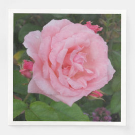 Klassisk Rosa Ros Pappersservett