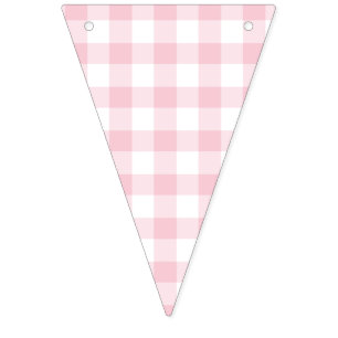 Klassisk rosa rutig vimplar