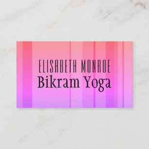 Klassisk Rosa Strepe Bikram Yoga Teacher Visitkort