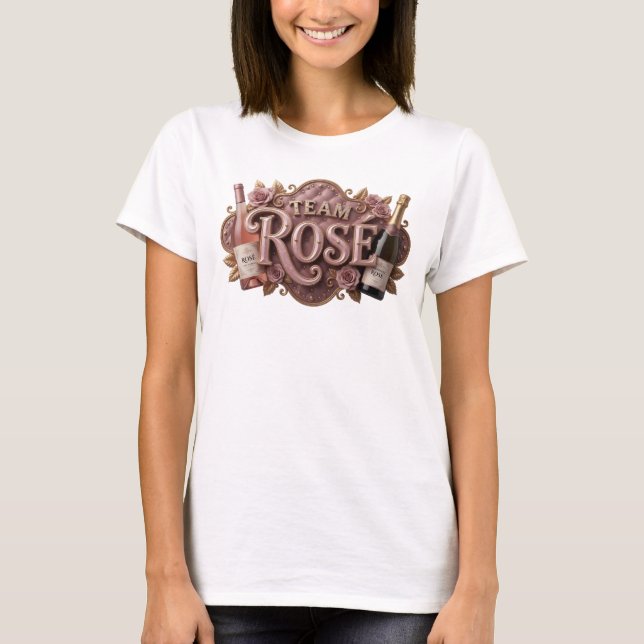Klassisk rosa TEAM ROS Quote Shirt T (Framsida)