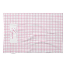 Klassisk Rosa & Vit Gingham | Personligt Namn