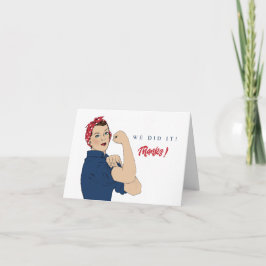 Klassisk Rosie the Riveter - tackkort Kort