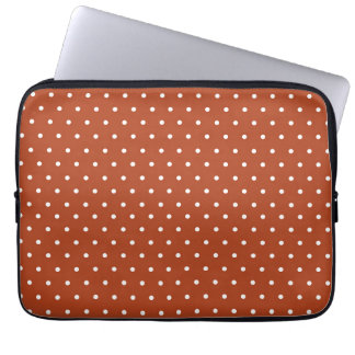 Klassisk Rost Orange och Vit Prick Laptop Fodral