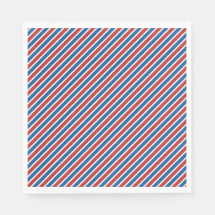 Klassisk Rött vitt blått stripe 4 juli Napkin Pappersservett