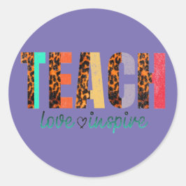 Klassisk Round Stickers-skola Runt Klistermärke