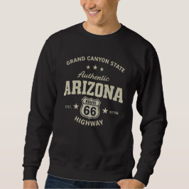 Klassisk Route 66 Arizona Grafisk Tröja Lång Ärmad Tröja