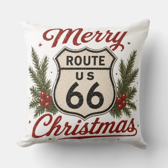 Klassisk Route 66 Jul Hemstil Kudde (Framsida)