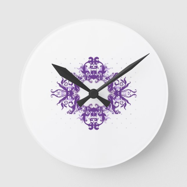 Klassisk rullande utsmyckning rund klocka (Framsida)