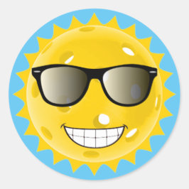 Klassisk rund Coola med Pickleball-märke Runt Klistermärke