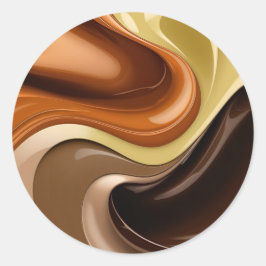 Klassisk rund dekal i snyggt grafik runt klistermärke