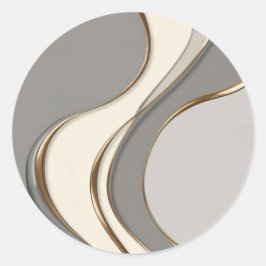 Klassisk rund dekal i snyggt grafik runt klistermärke