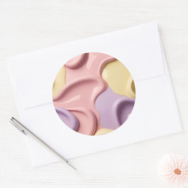 Klassisk rund dekal i stilren grafik runt klistermärke