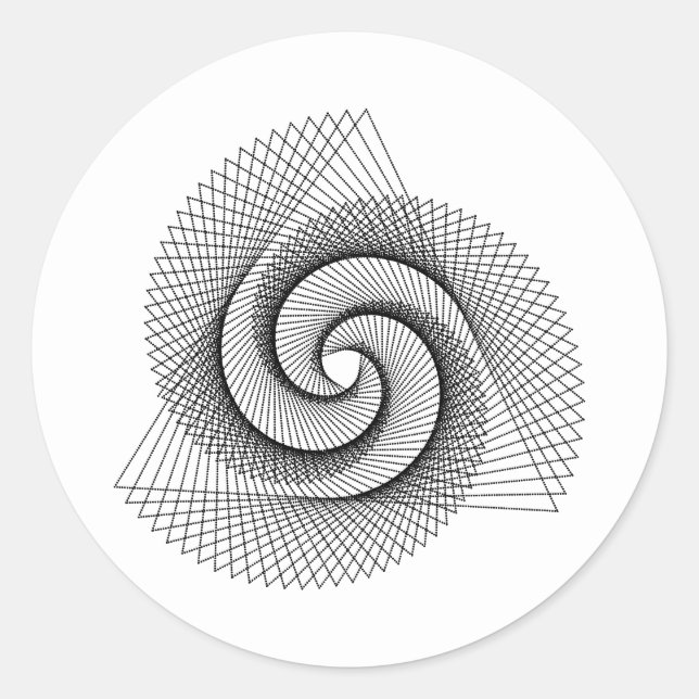 Klassisk rund etikett för geometri i helig (Framsida)