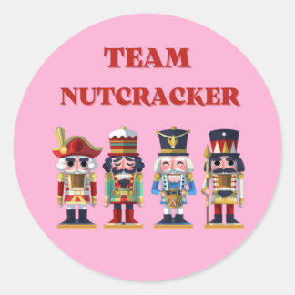Klassisk rund etikett för Team Nutcracker