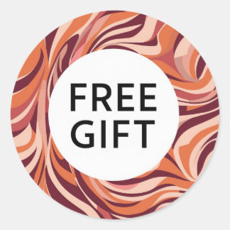 Klassisk, rund Sticker, vacker, gratis gift-design Runt Klistermärke