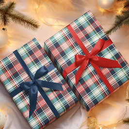 Klassisk Rustic Red Grönt & Blue Play Presentpapper