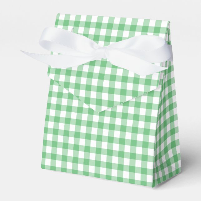 Klassisk rutig sommargrön presentaskar (Framsidan Sidan)