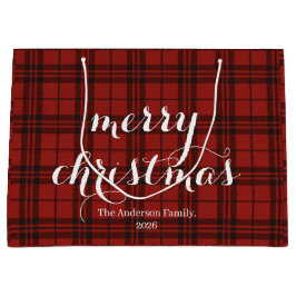 Klassisk rutmönstrad God Jul Festive -