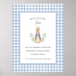 Klassisk saga kanin baby shower mocktail bar poster