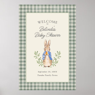 Klassisk saga kanin Sage Baby Shower Välkommen Poster
