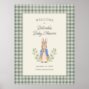 Klassisk saga kanin SAGE Baby Shower Välkommen Poster