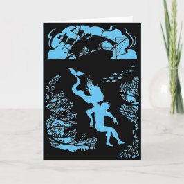 Klassisk saga om sjöjungfrun.  Tomt kort