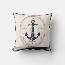 Klassisk Sailorcore Marin Kastsjal Kudde