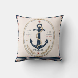 Klassisk Sailorcore Marin Kvardröj Pärlkudde Kudde