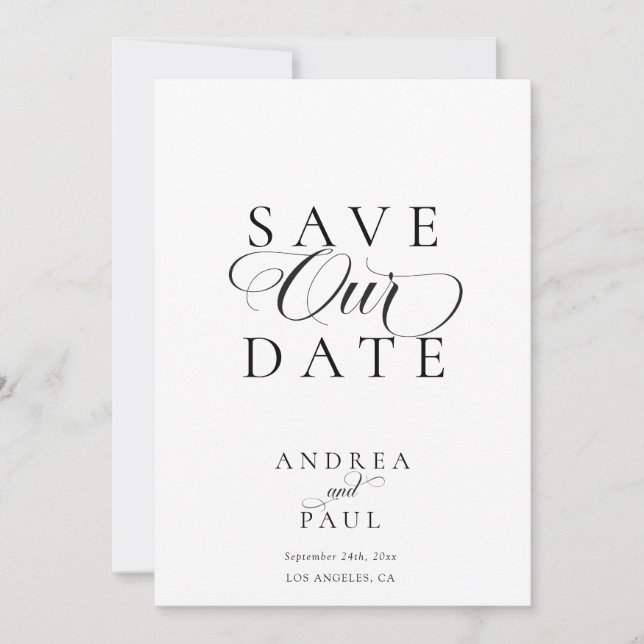 Klassisk Save the Date Inbjudningar (Framsida)