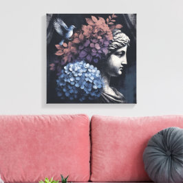 Klassisk scen med gipsum-status canvastryck