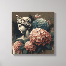 Klassisk scen med gipsum-status canvastryck