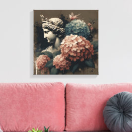 Klassisk scen med gipsum-status canvastryck