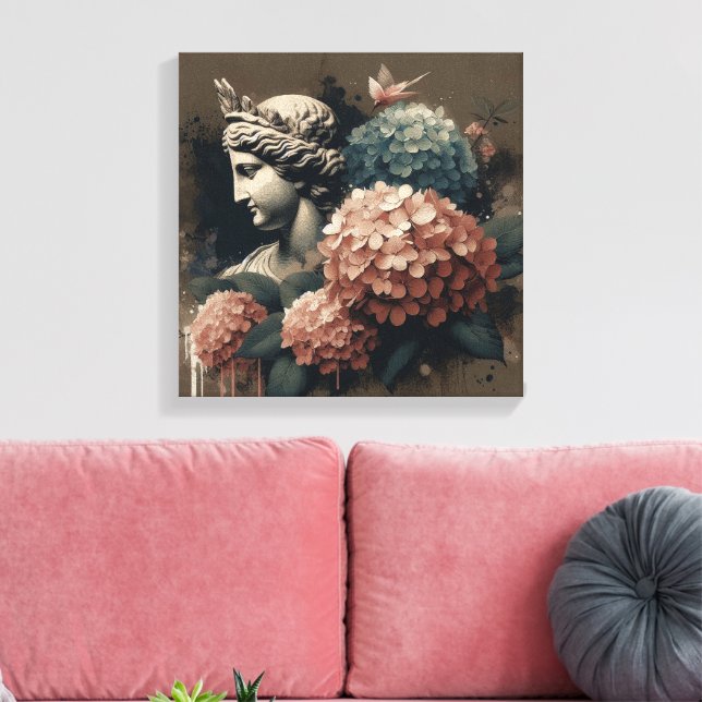 Klassisk scen med gipsum-status canvastryck (Insitu (Vardagsrum))