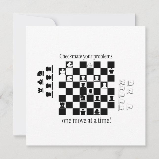 Klassisk schackinspirerad design  inbjudningar (Framsida)