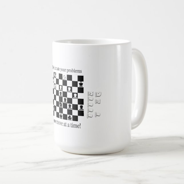 Klassisk schackinspirerad design  kaffemugg (Framsida höger)
