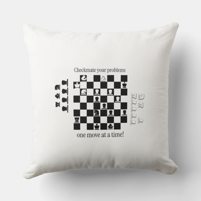 Klassisk schackinspirerad design  kudde (Baksida)