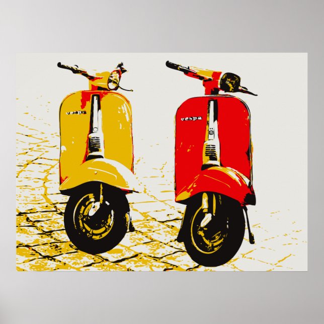 Klassisk Scooter Poster (Framsidan)