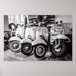 Klassisk Scooter Poster | Paris Frankrike