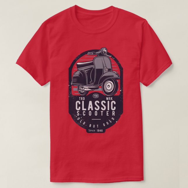 Klassisk Scooter T Shirt (Design framsida)