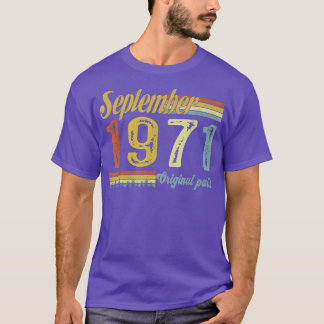 Klassisk september 1971 Lycklig 50:e Bday Arts Urs T Shirt
